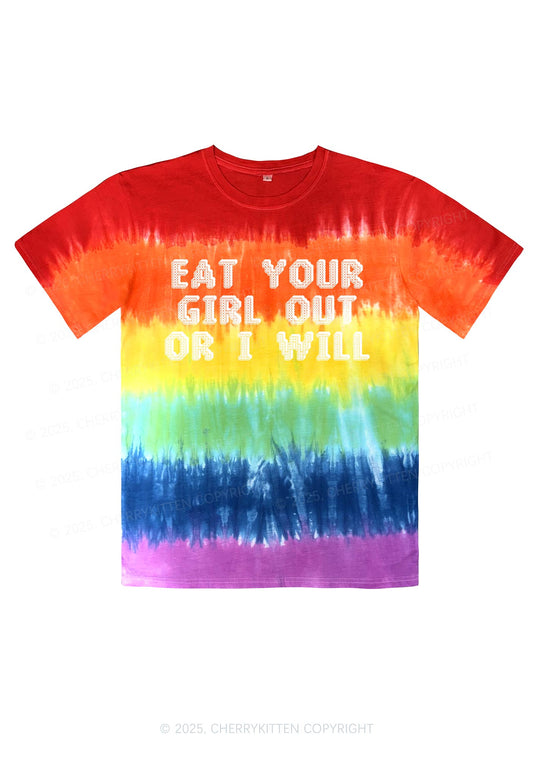 Eat Your Girl Out Pride Y2K Tie Dye Shirts Cherrykitten