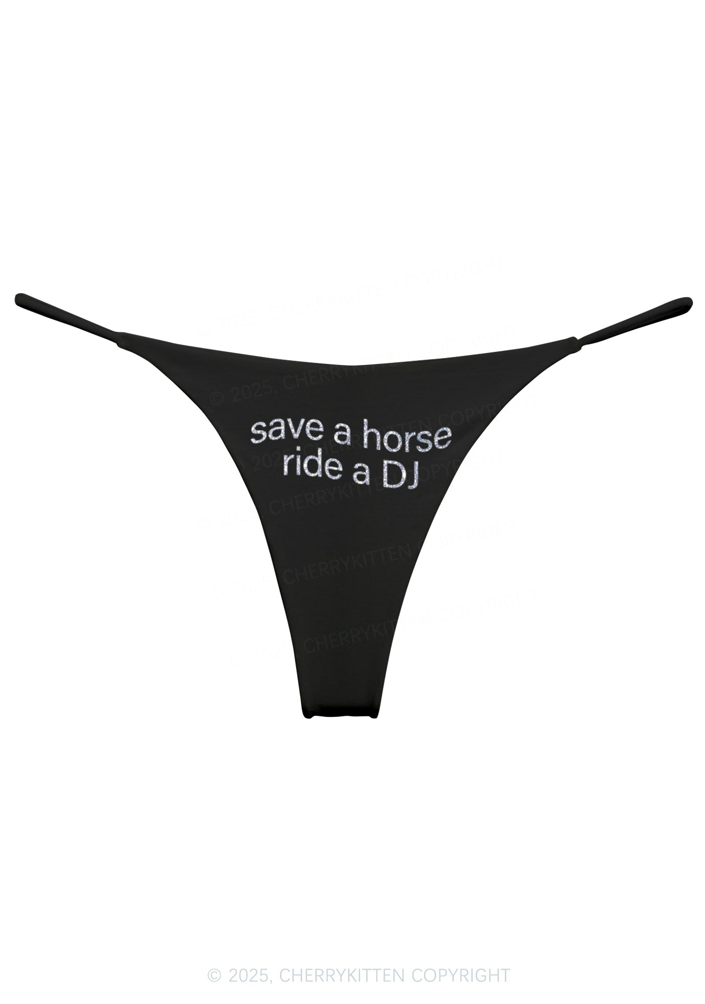Glitter Ride A DJ Y2K Bikini String Thong Cherrykitten
