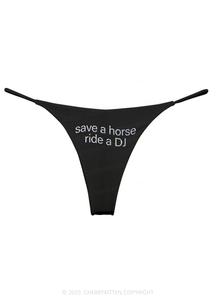 Glitter Ride A DJ Y2K Bikini String Thong Cherrykitten