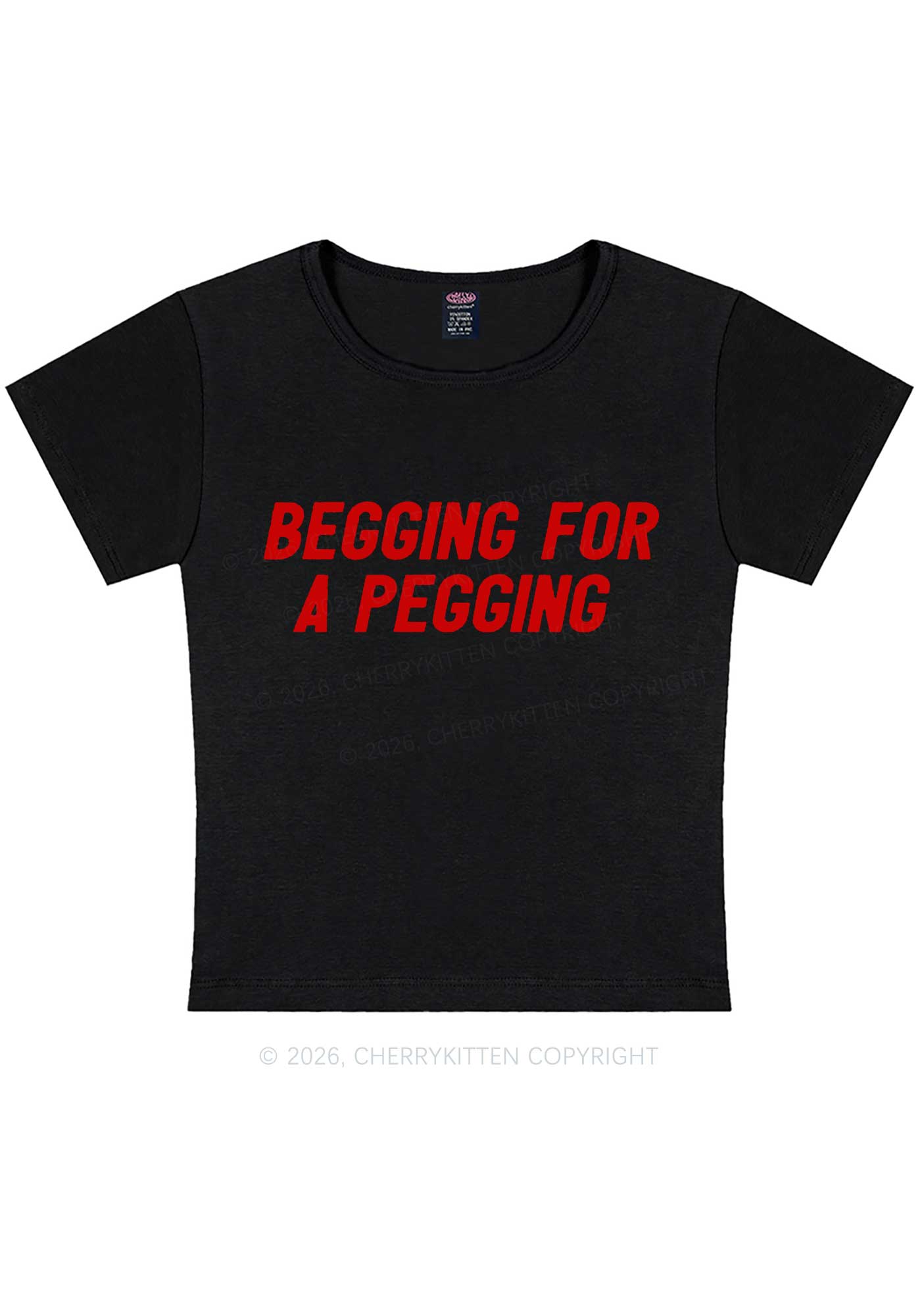 Begging For A Pegging Y2K Baby Tee Cherrykitten