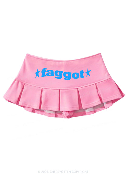 Faggot Star Pride Y2K Mini Pleated Skirts Cherrykitten