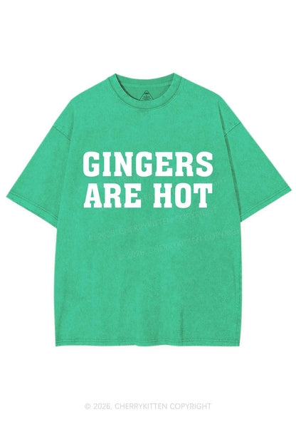 Gingers Are Hot St Patricks Y2K Shirts Washed Tee Cherrykitten