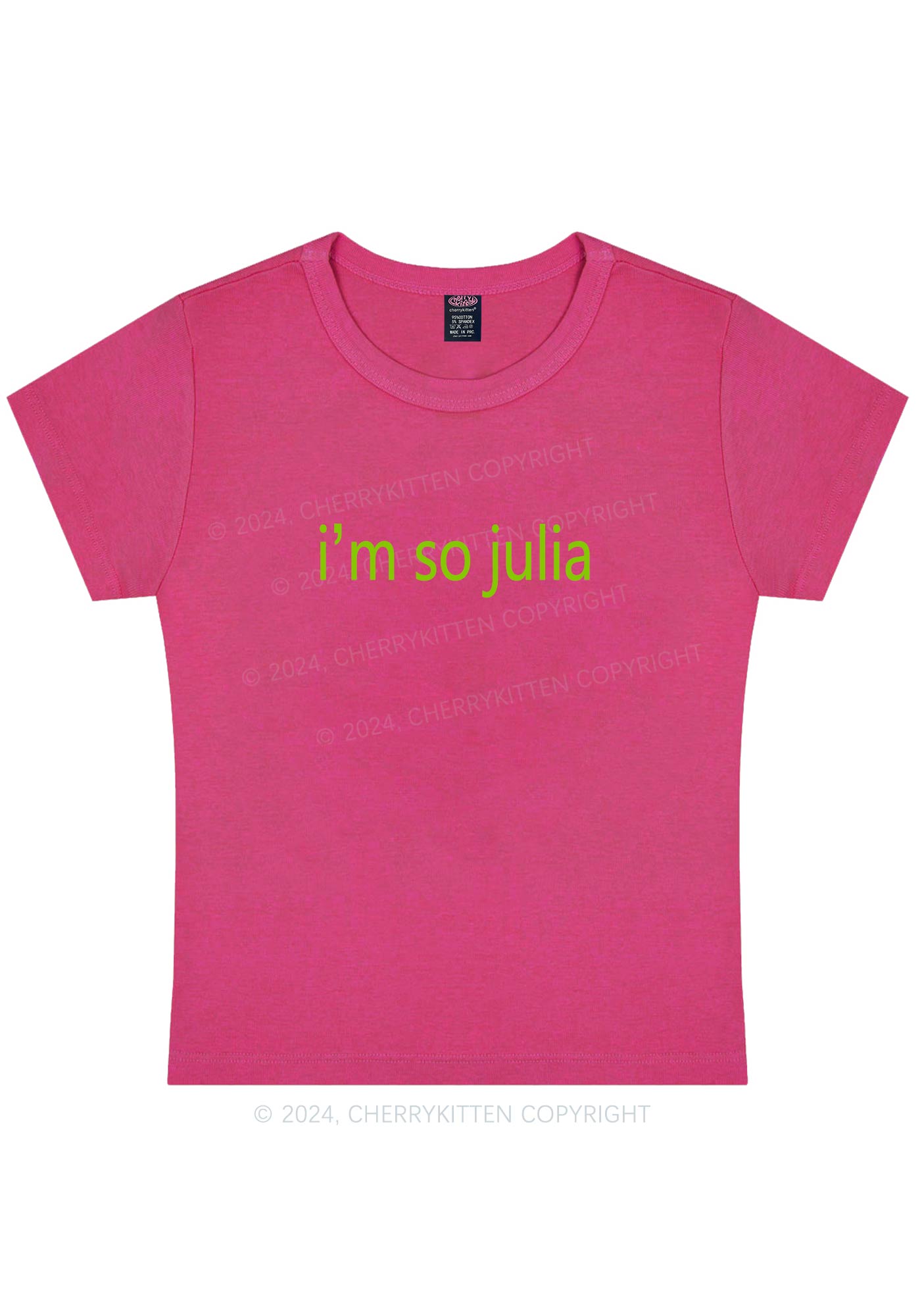 I'm So Julia Y2K Baby Tee Cherrykitten