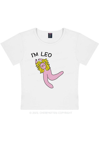 Curvy I'm Leo Y2K Baby Tee Cherrykitten