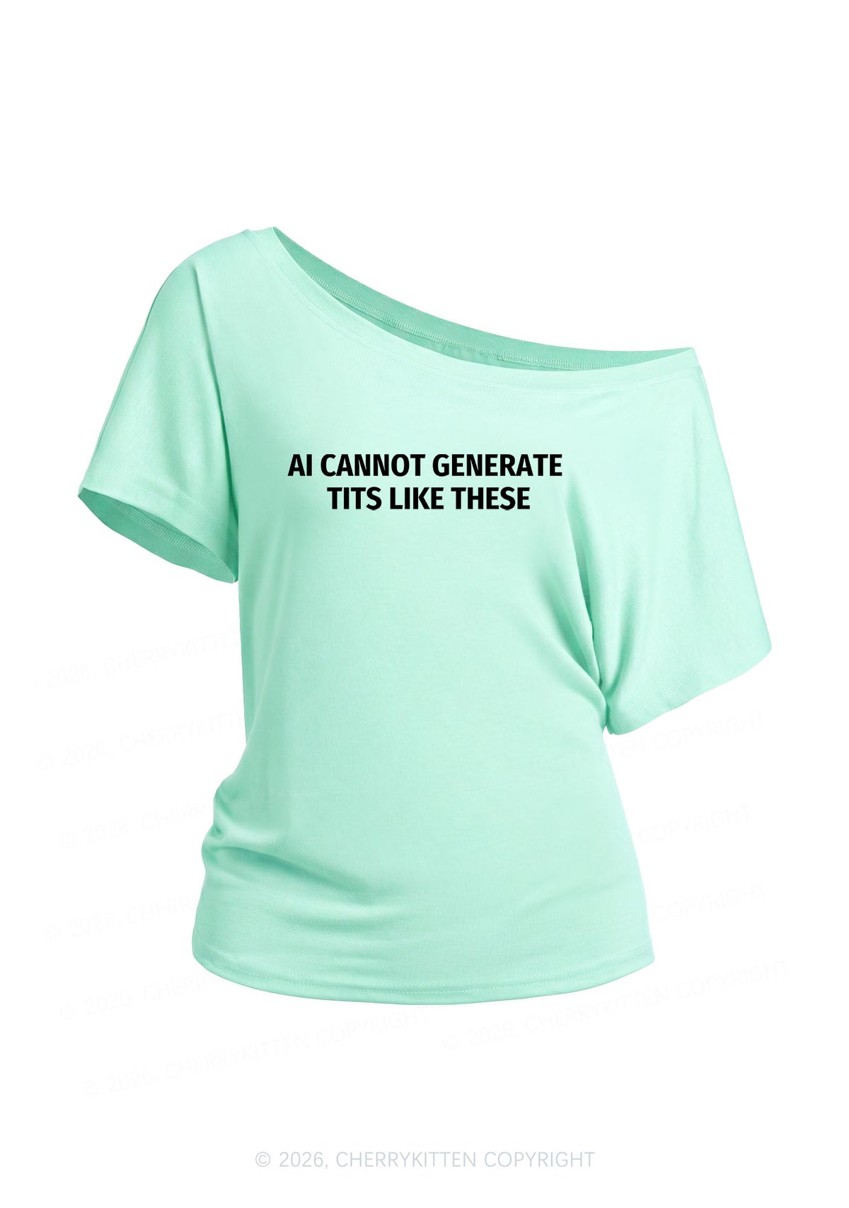 Ai Cannot Generate Txts Y2K Off Shoulder Tee Cherrykitten