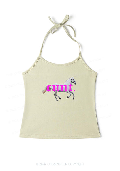 Cxxt Horse Y2K Halter Neck Cami Cherrykitten