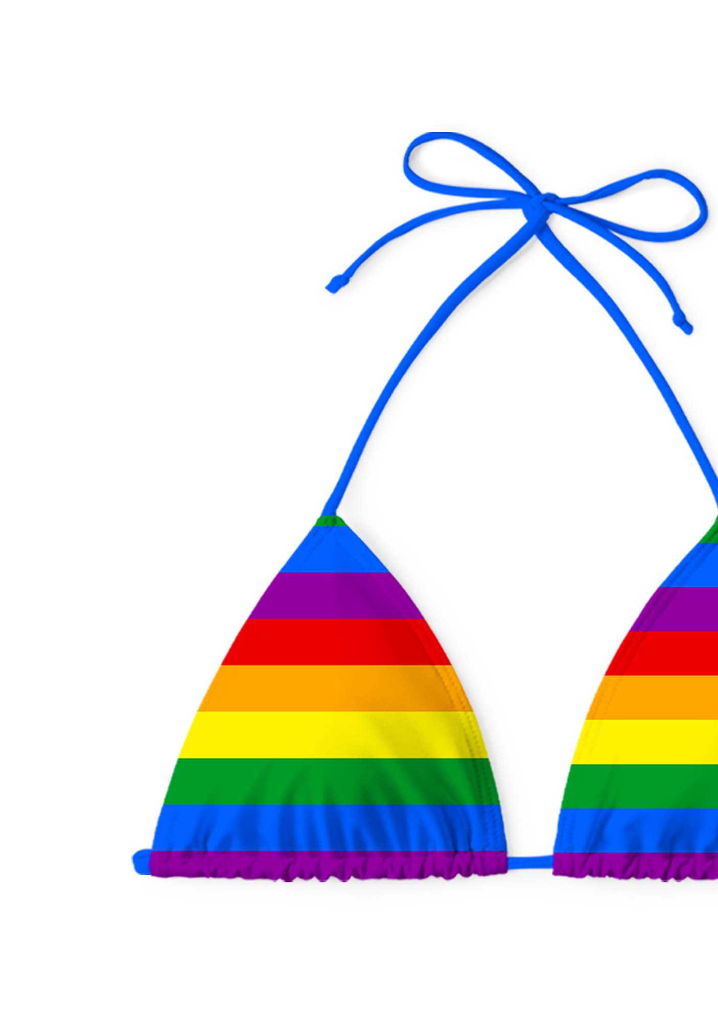 Rainbow Stripes Pride Y2K Print Bikini Set Cherrykitten