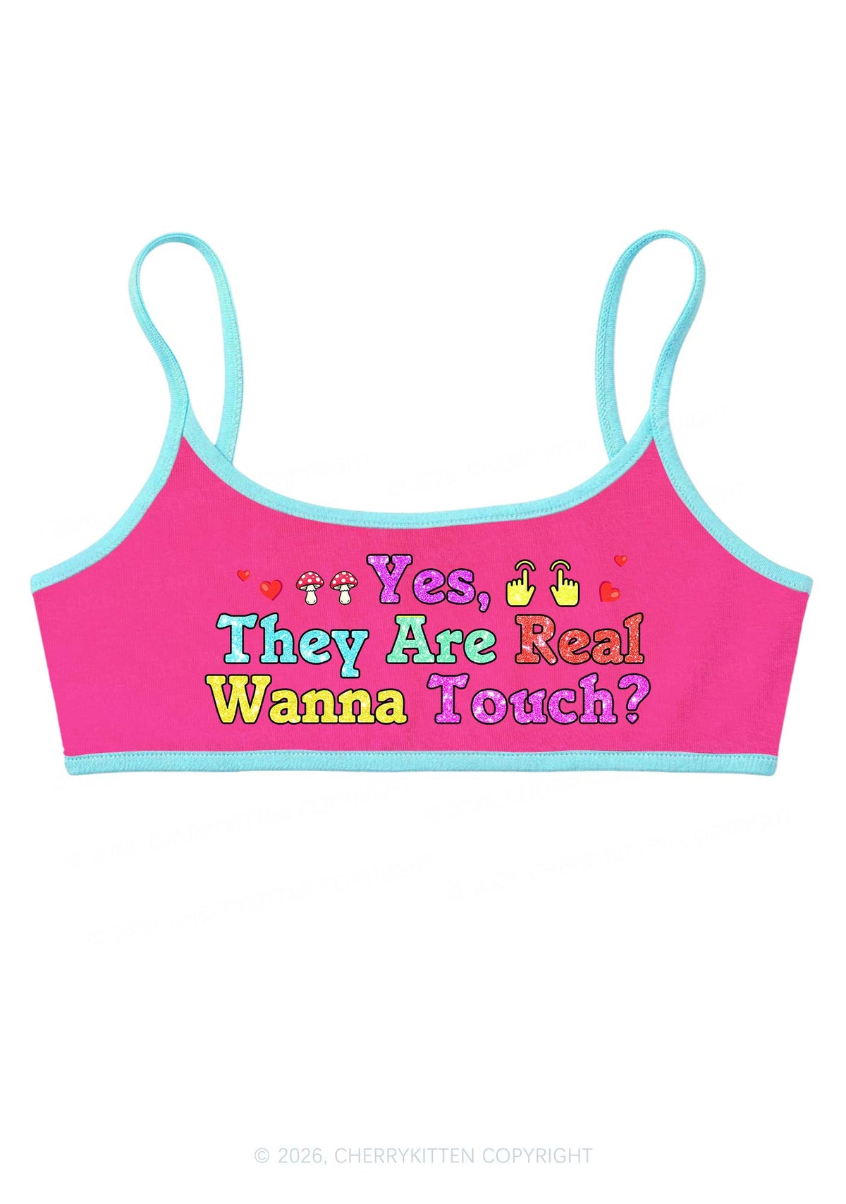 Yes They Are Real Y2K Super Crop Cami Cherrykitten