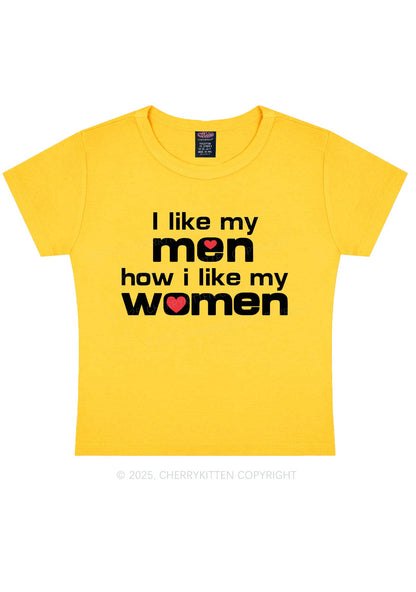 I Like My Men Pride Y2K Baby Tee Cherrykitten