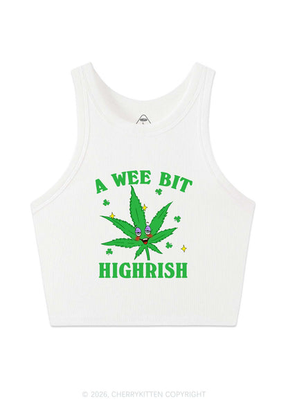 A Wee Bit Highrish St Patricks Y2K Crop Tank Top Cherrykitten