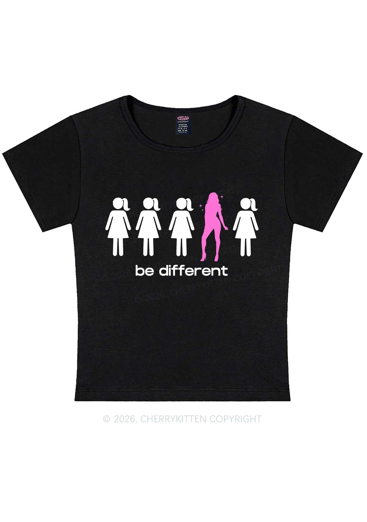 Be Different Girl Y2K Baby Tee Cherrykitten