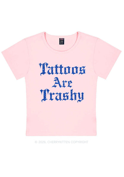 Glitter Tattoos Are Trashy Y2K Baby Tee Cherrykitten