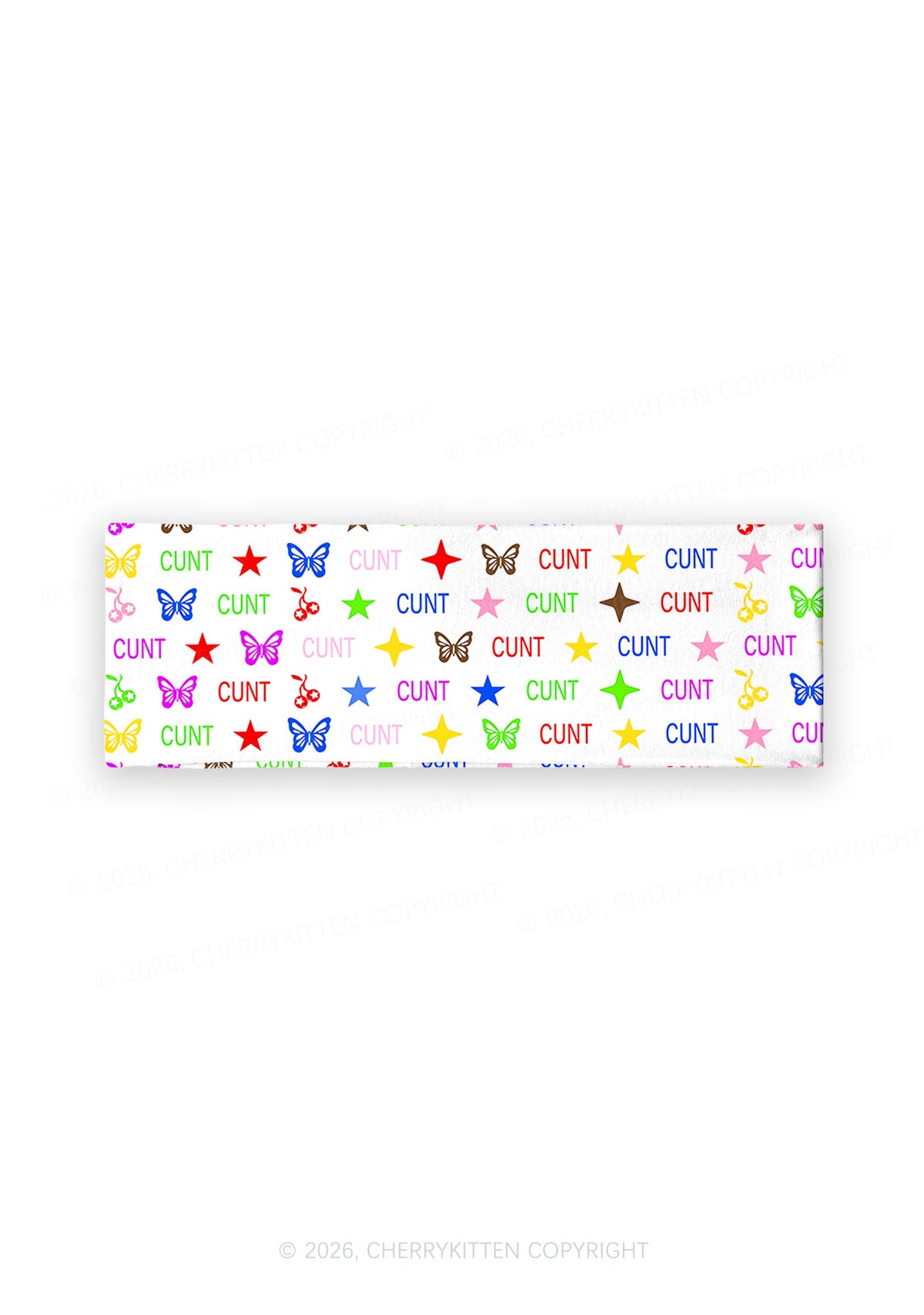Colorful Cxxt Y2K Print Headband Cherrykitten