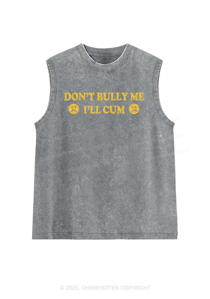 Glitter Dont Bully Me Y2K Washed Muscle Tank Cherrykitten