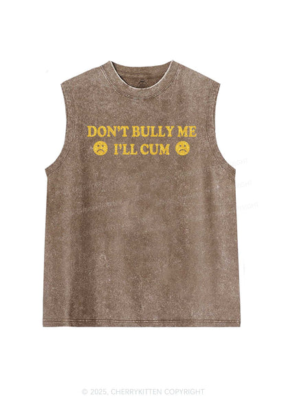 Glitter Dont Bully Me Y2K Washed Muscle Tank Cherrykitten