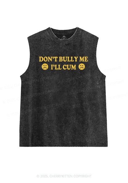 Glitter Dont Bully Me Y2K Washed Muscle Tank Cherrykitten