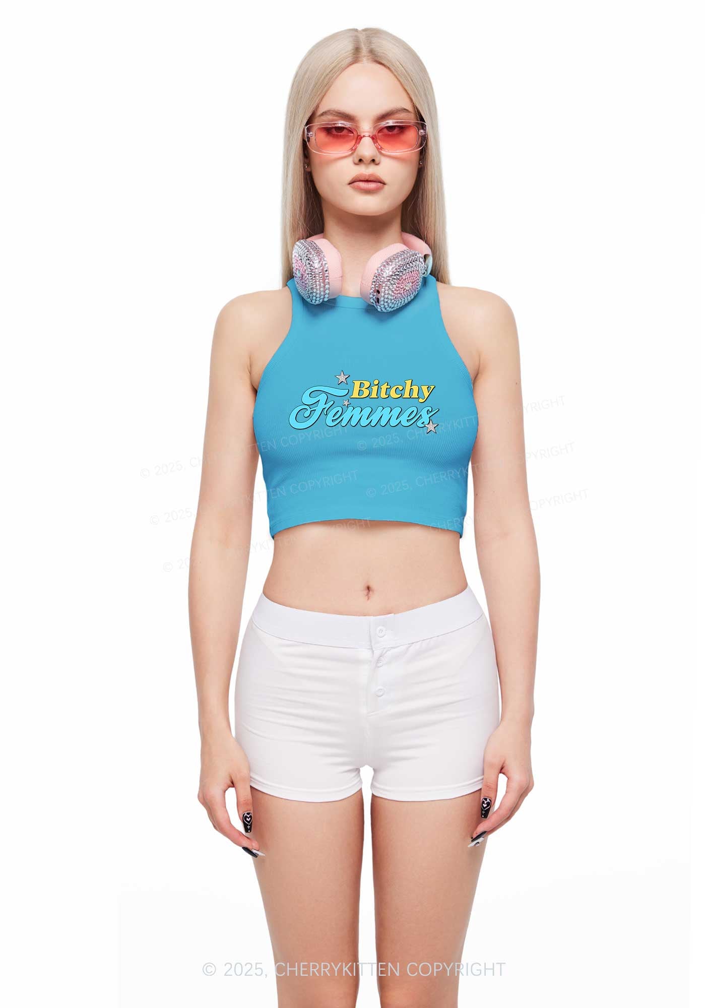 Bxtchy Femmes Pride Y2K Crop Tank Top Cherrykitten