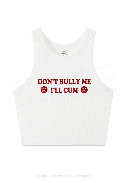 Glitter Dont Bully Me Y2K Crop Tank Top Cherrykitten