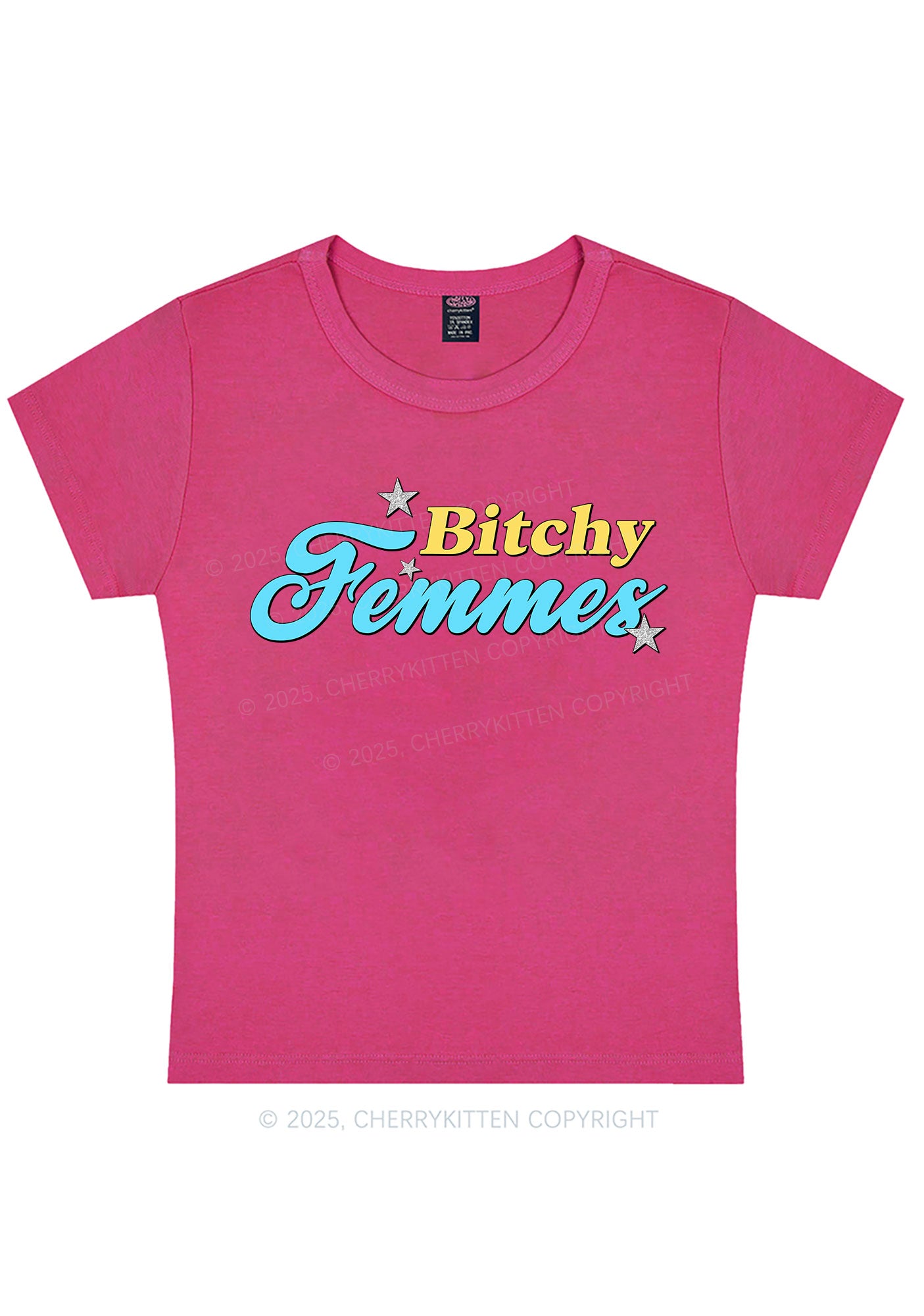Bxtchy Femmes Pride Y2K Baby Tee Cherrykitten