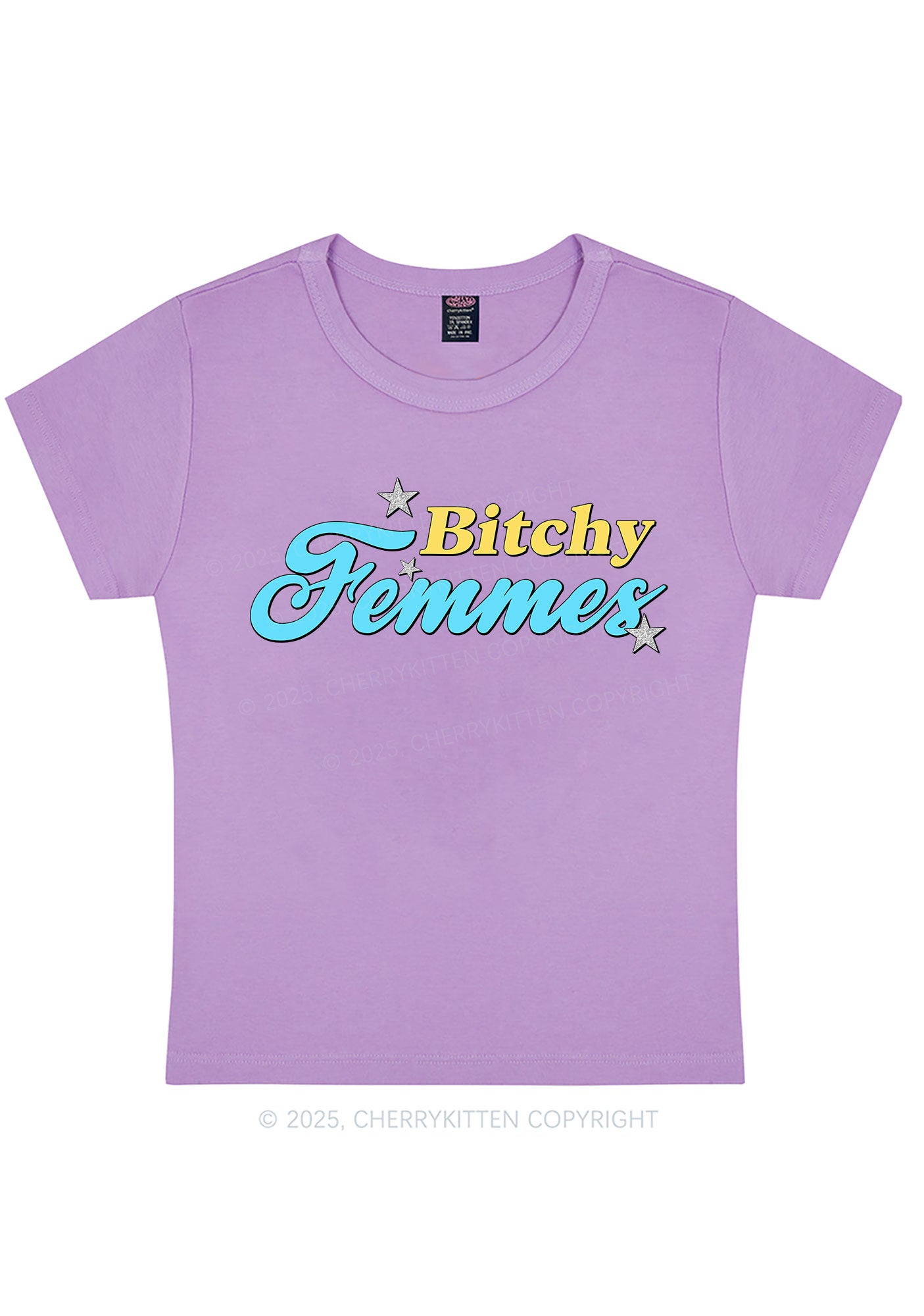 Bxtchy Femmes Pride Y2K Baby Tee Cherrykitten