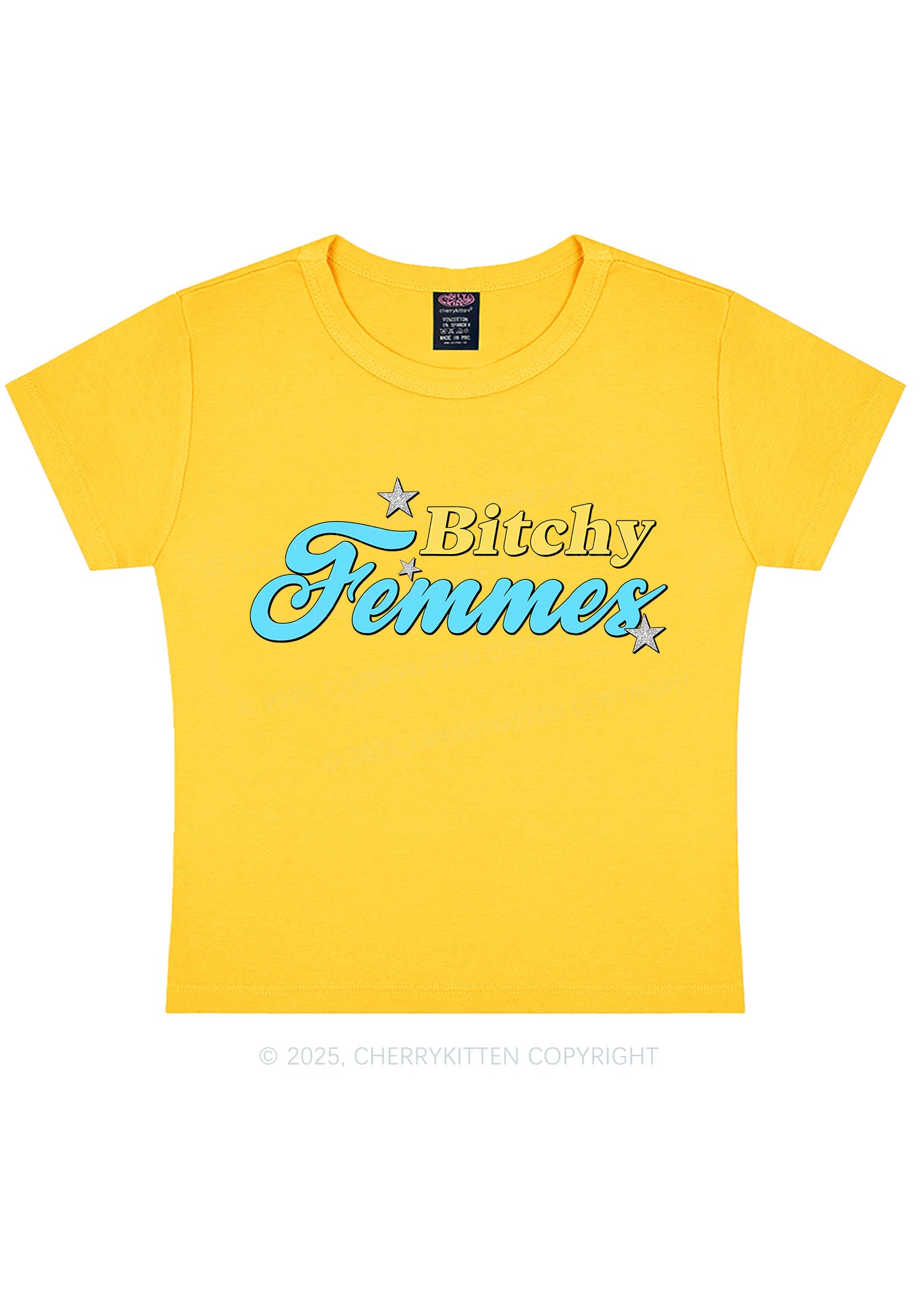 Bxtchy Femmes Pride Y2K Baby Tee Cherrykitten