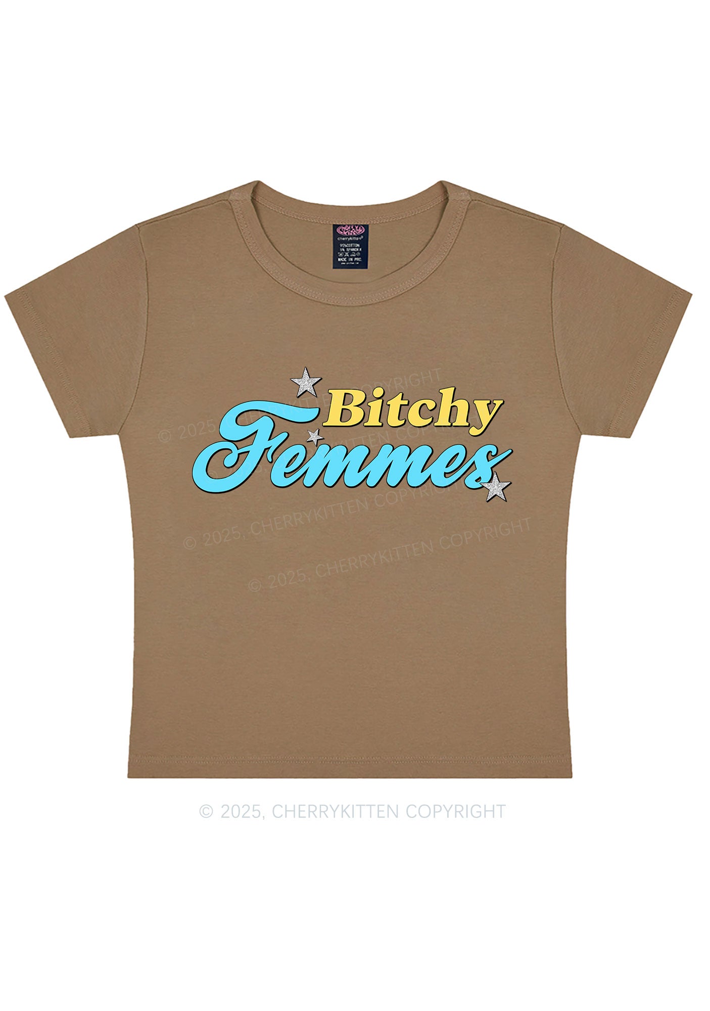 Bxtchy Femmes Pride Y2K Baby Tee Cherrykitten