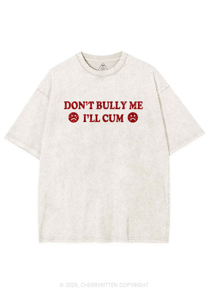Glitter Dont Bully Me Y2K Shirts Washed Tee Cherrykitten