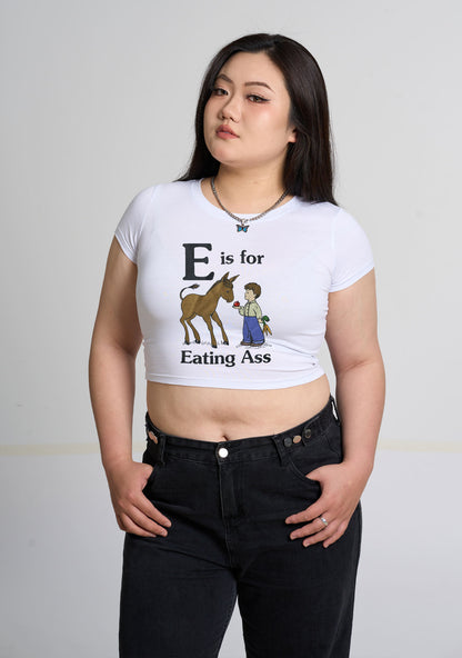 Curvy E Is For Eating Axx Baby Tee