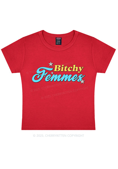 Bxtchy Femmes Pride Y2K Baby Tee Cherrykitten