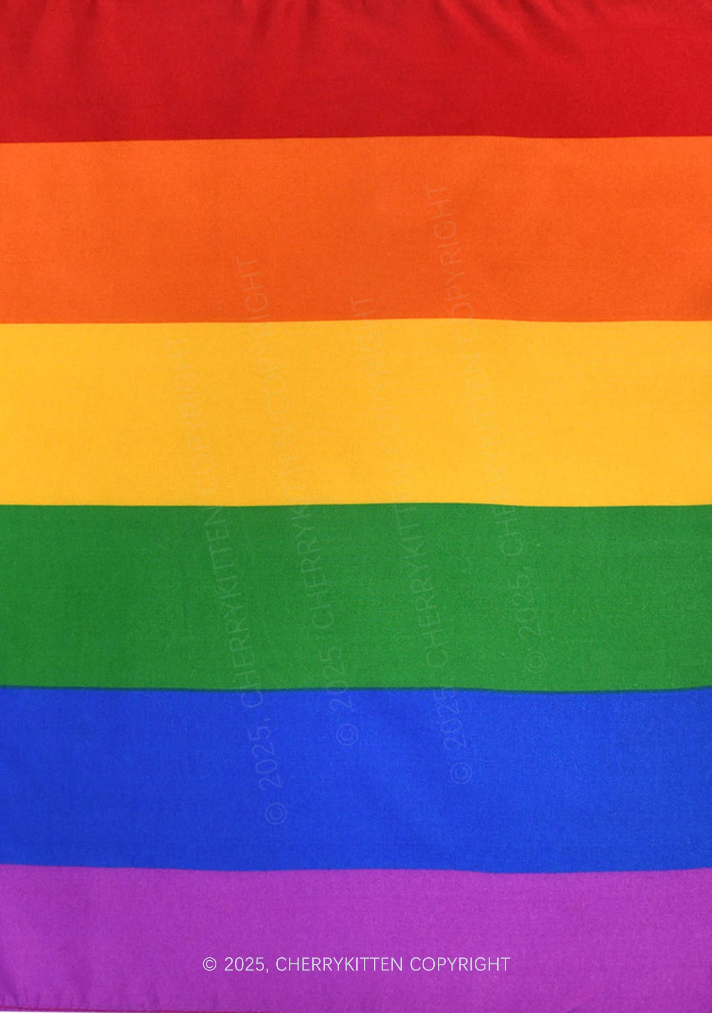 Bold  Stripe Rainbow Pride Y2K Square Bandana Cherrykitten