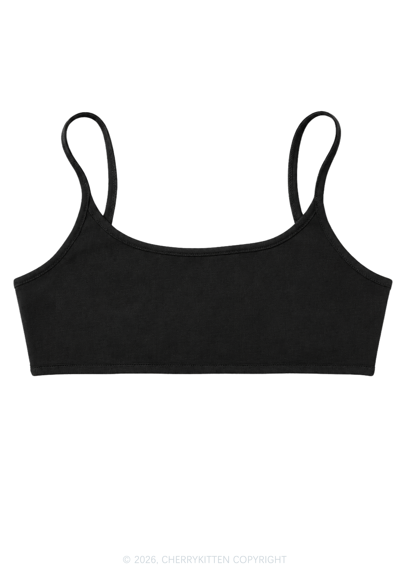 Plain Y2K Super Crop Cami Cherrykitten