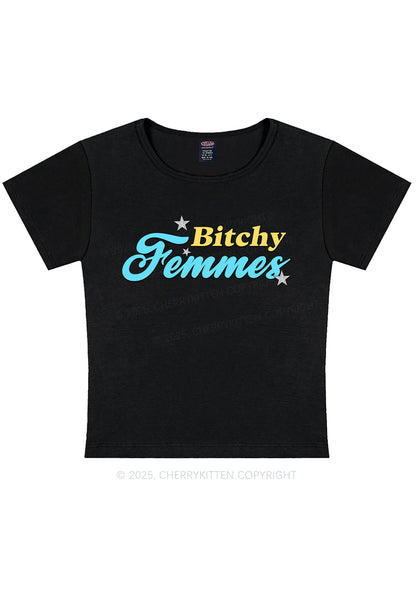 Bxtchy Femmes Pride Y2K Baby Tee Cherrykitten