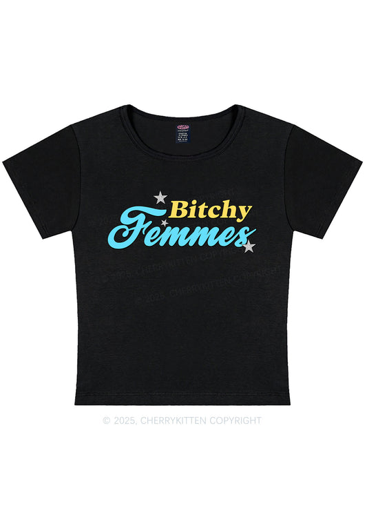Bxtchy Femmes Pride Y2K Baby Tee Cherrykitten