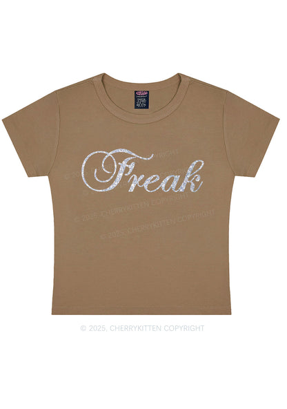 Glitter Freak Y2K Baby Tee Cherrykitten