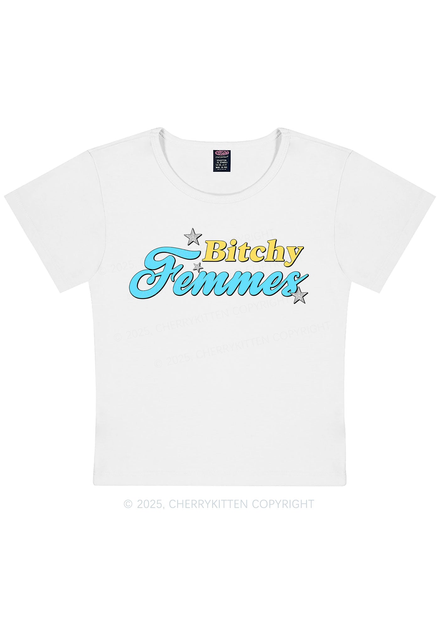 Bxtchy Femmes Pride Y2K Baby Tee Cherrykitten