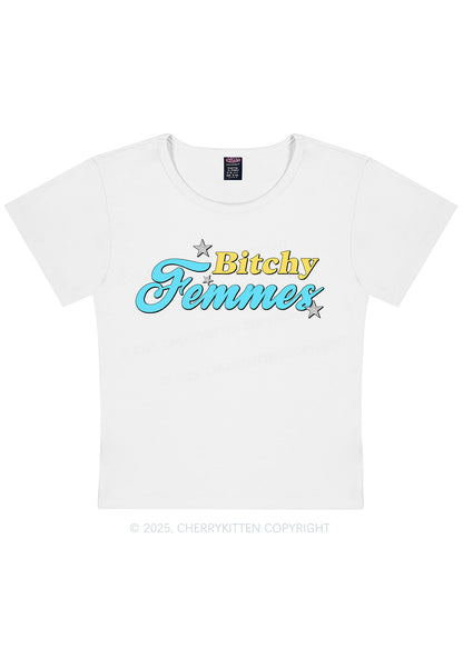 Bxtchy Femmes Pride Y2K Baby Tee Cherrykitten