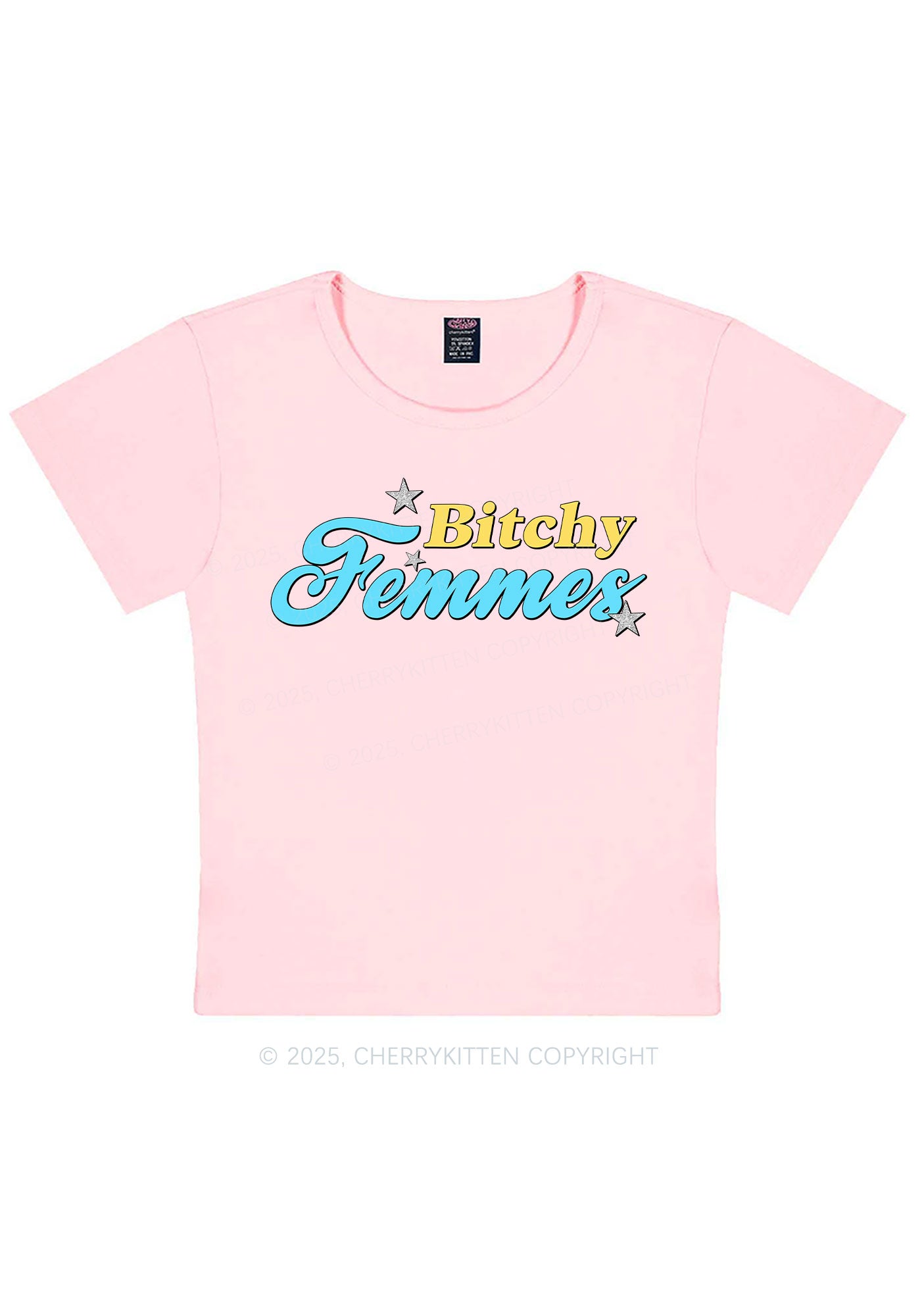 Bxtchy Femmes Pride Y2K Baby Tee Cherrykitten