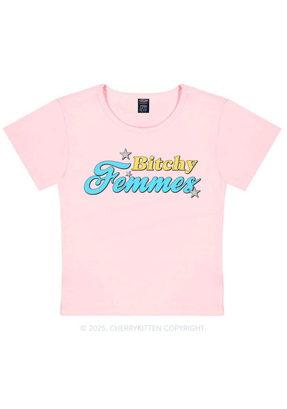 Bxtchy Femmes Pride Y2K Baby Tee Cherrykitten