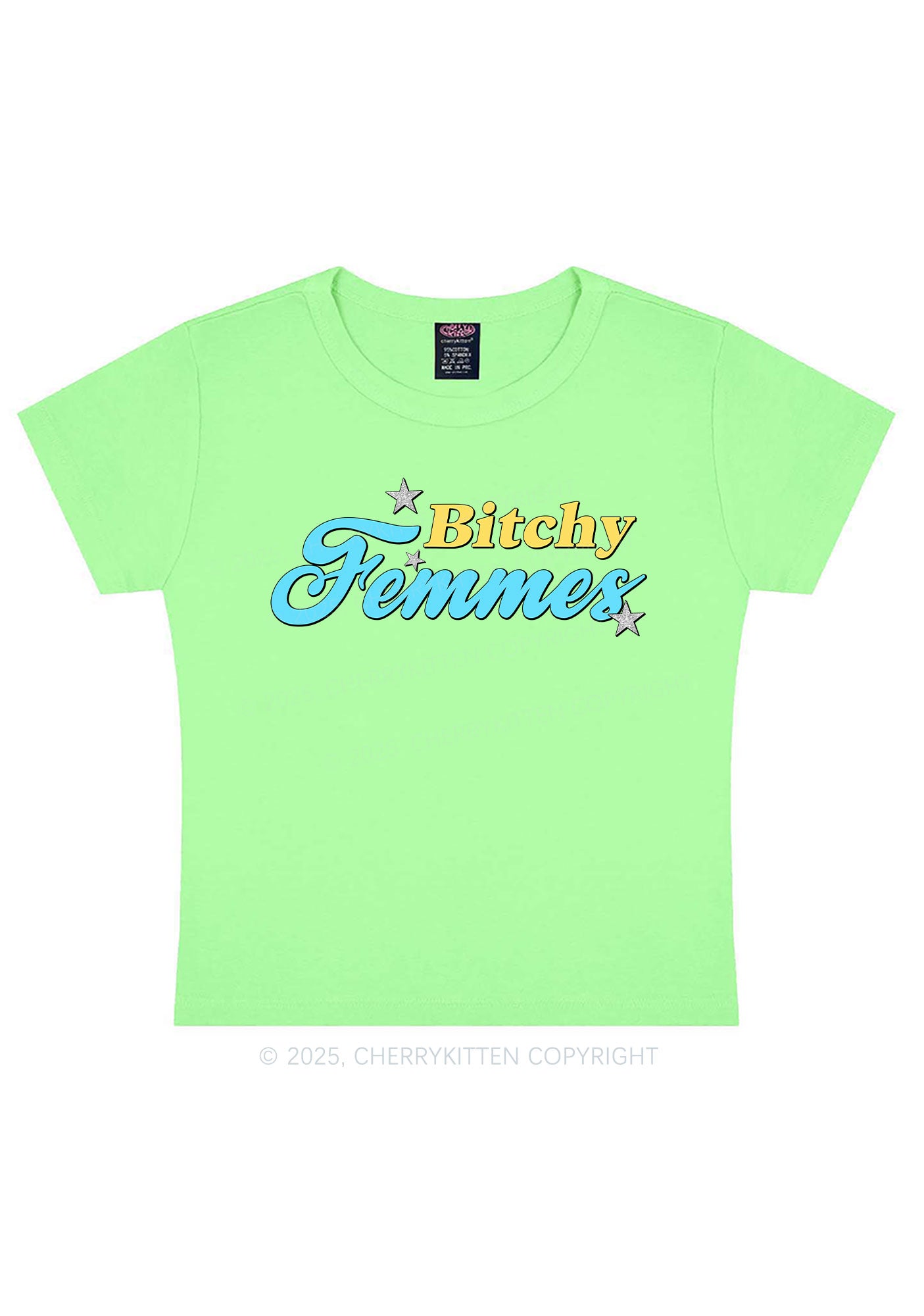 Bxtchy Femmes Pride Y2K Baby Tee Cherrykitten