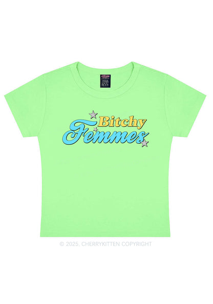 Bxtchy Femmes Pride Y2K Baby Tee Cherrykitten