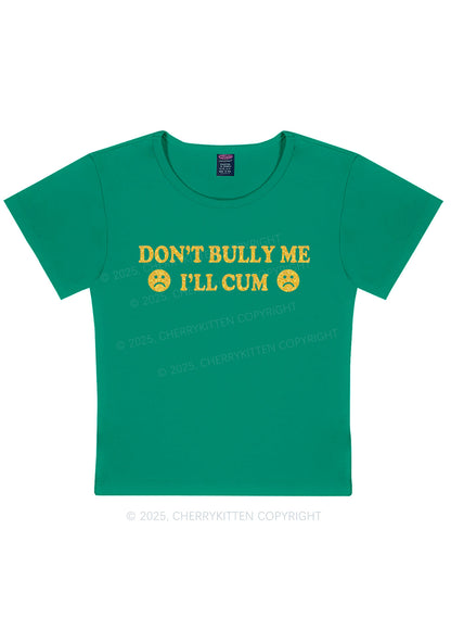 Glitter Dont Bully Me Y2K Baby Tee Cherrykitten