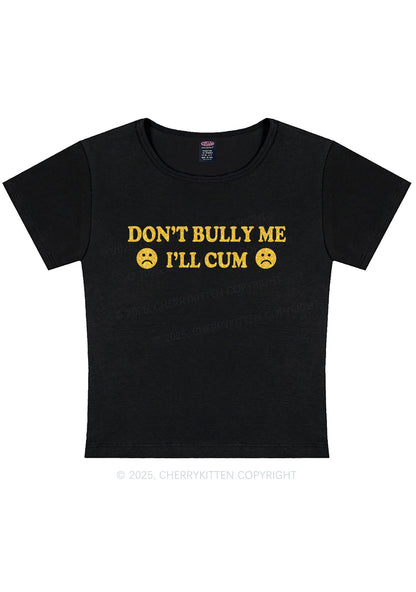Glitter Dont Bully Me Y2K Baby Tee Cherrykitten