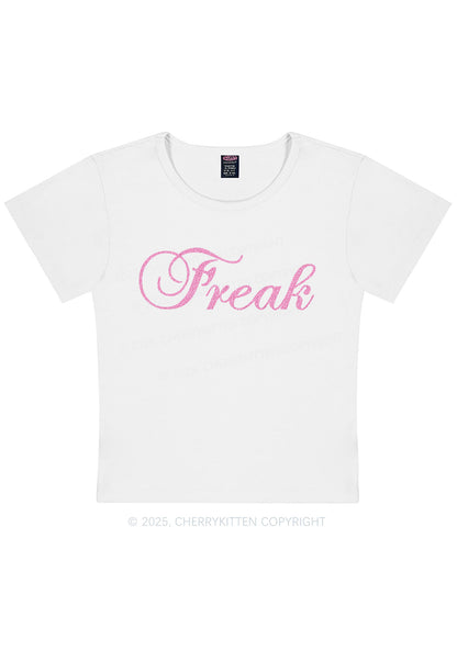 Glitter Freak Y2K Baby Tee Cherrykitten