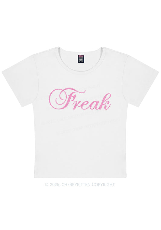 Glitter Freak Y2K Baby Tee Cherrykitten
