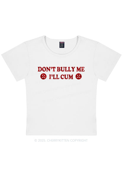 Glitter Dont Bully Me Y2K Baby Tee Cherrykitten