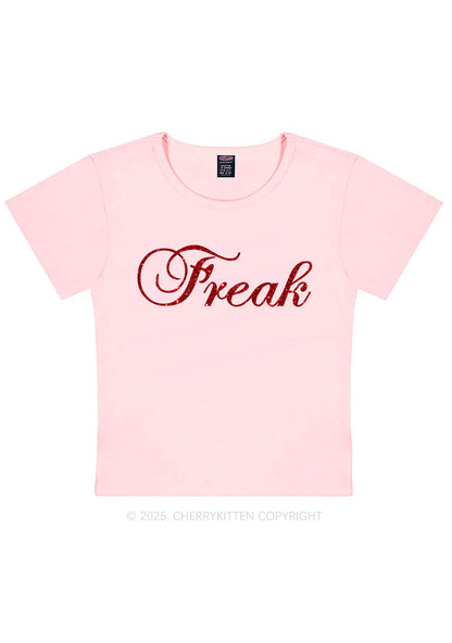Glitter Freak Y2K Baby Tee Cherrykitten