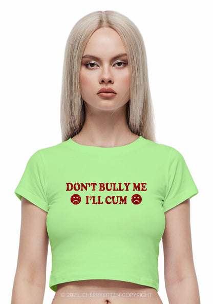 Glitter Dont Bully Me Y2K Baby Tee Cherrykitten