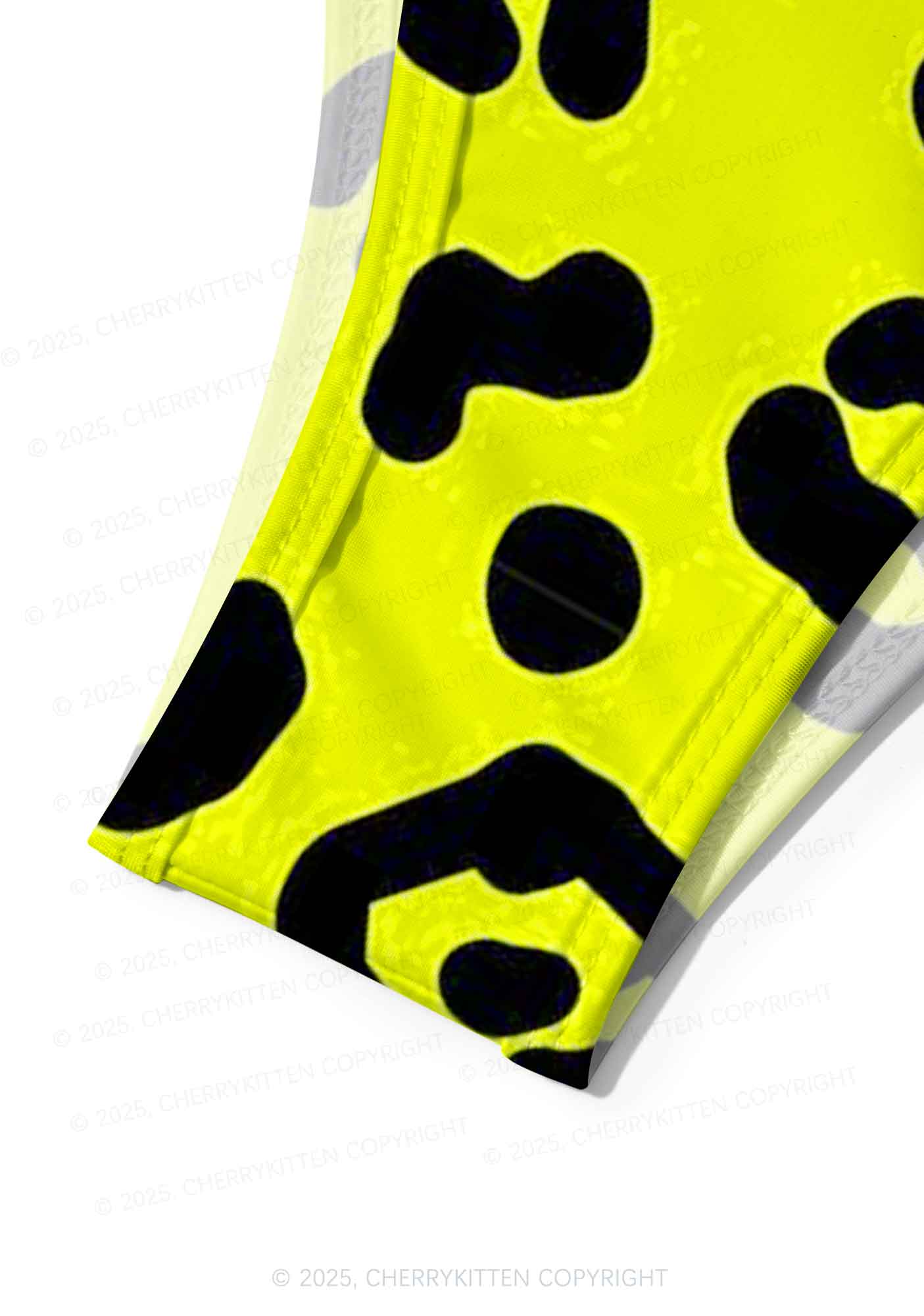 Neon Leopard Y2K Print Bikini Set Cherrykitten