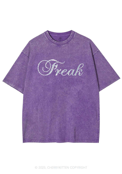 Glitter Freak Y2K Shirts Washed Tee Cherrykitten