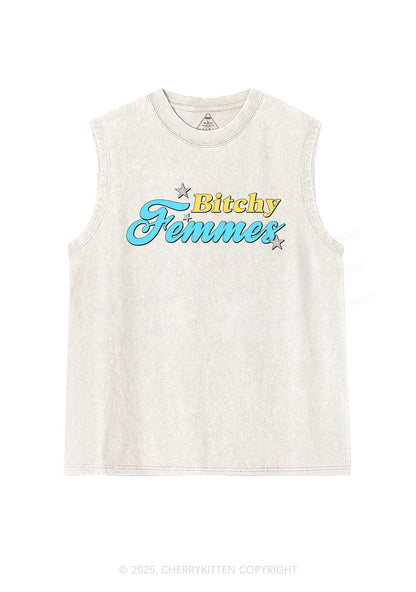 Bxtchy Femmes Pride Y2K Washed Muscle Tank Cherrykitten
